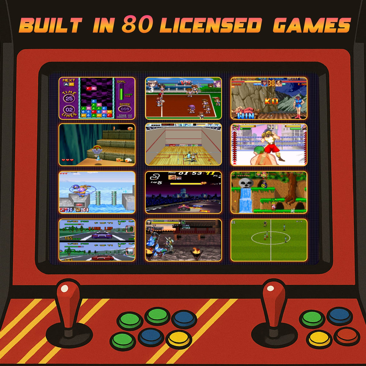 Laser Smart Gaming Projector 80 Games Dual Controllers PJ-GH803B-168