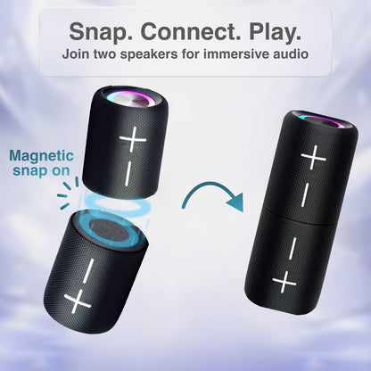 Laser Magnetic Bluetooth Pill Speaker Black SP-MA10BK-557