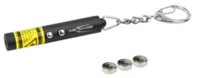 Ansmann Laser Pointer LED Torch Keychain 3225016