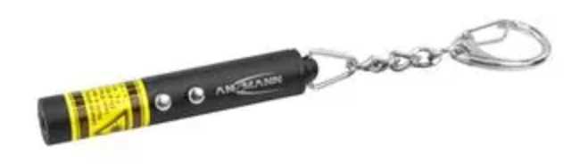 Ansmann Laser Pointer LED Torch Keychain 3225016