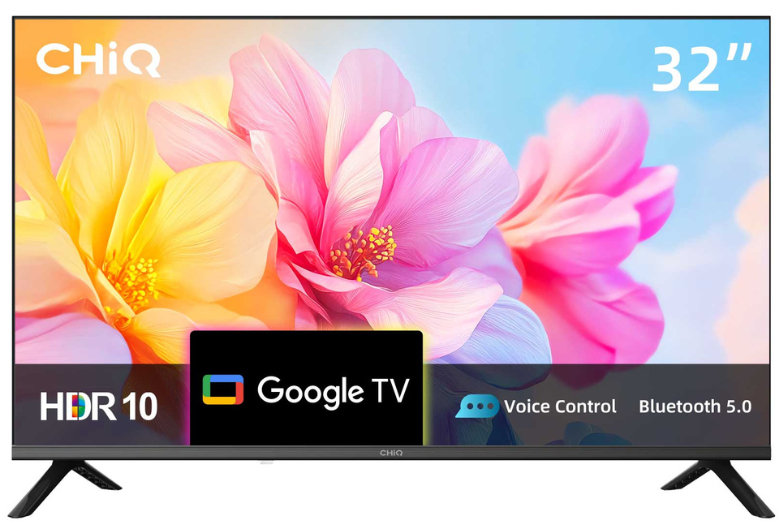 CHIQ 32" LED LCD TV 240v Smart Google HD 32S510M