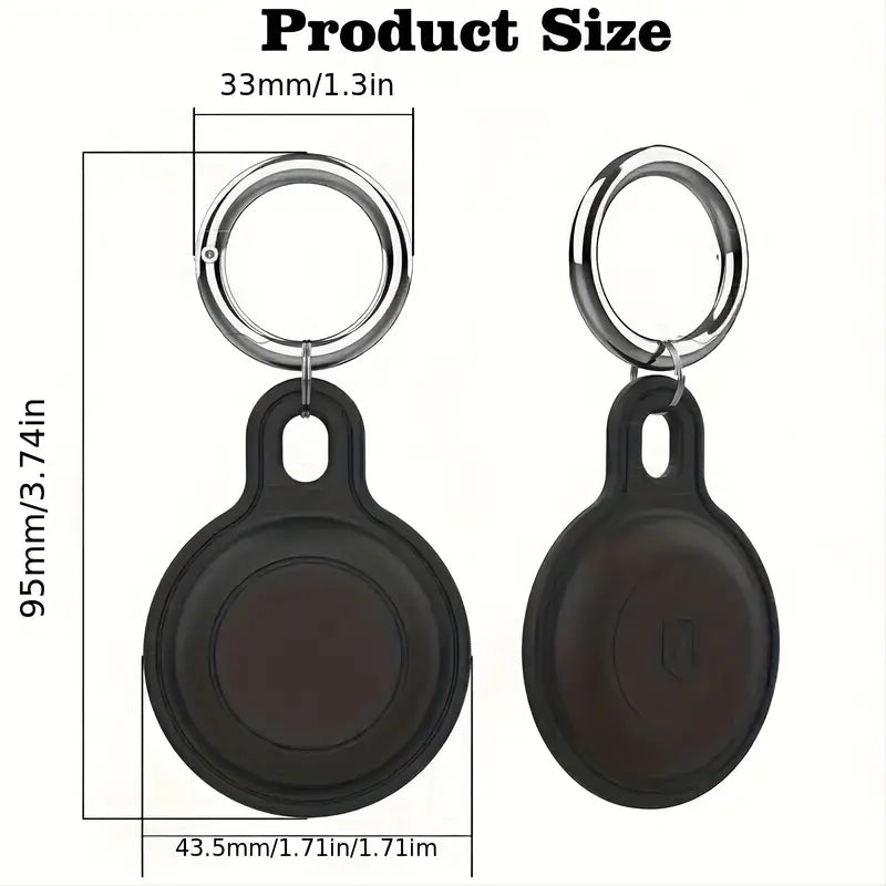 Airtag Case - Enclosed Waterproof Silicone With Keyring 4 Pk XR106497