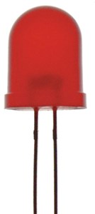 LED 10mm Dif Red 270mcd ZD0203