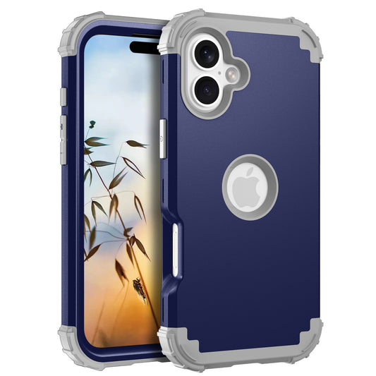 iPhone 16 Case Shockproof 3in1 Rugged Dark Blue IPh16P43DB