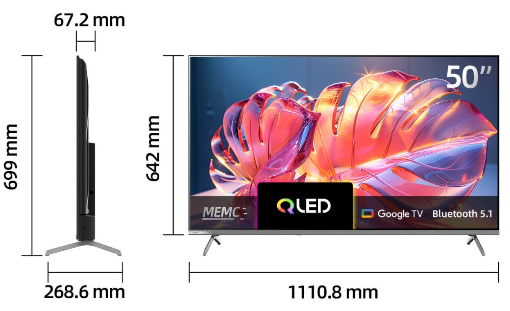 Chiq 50" 4k Qled Smart Tv Google U50qm10