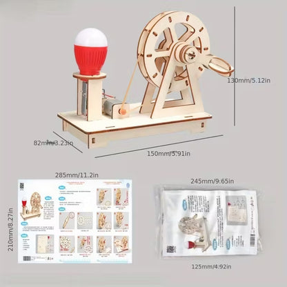 Wooden Kit - Hand Cranked Generator WL7182068