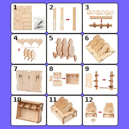 Wooden Kit - 3D Chicken Pecking Rice Puzzle Toy De1274544