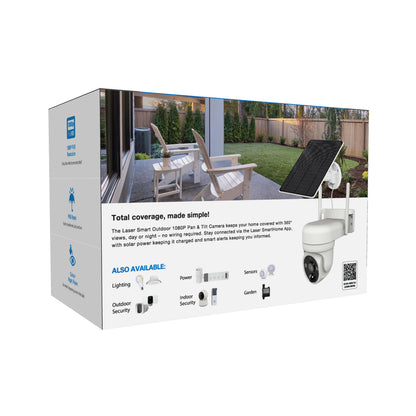 Laser Wifi Security Cam Pan Tilt 1080p Solar LSH-ODPNT-123