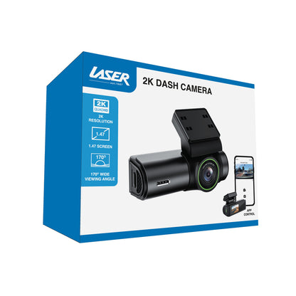 Laser Dash Cam 2k Wifi App Black NAVC-2K25-755