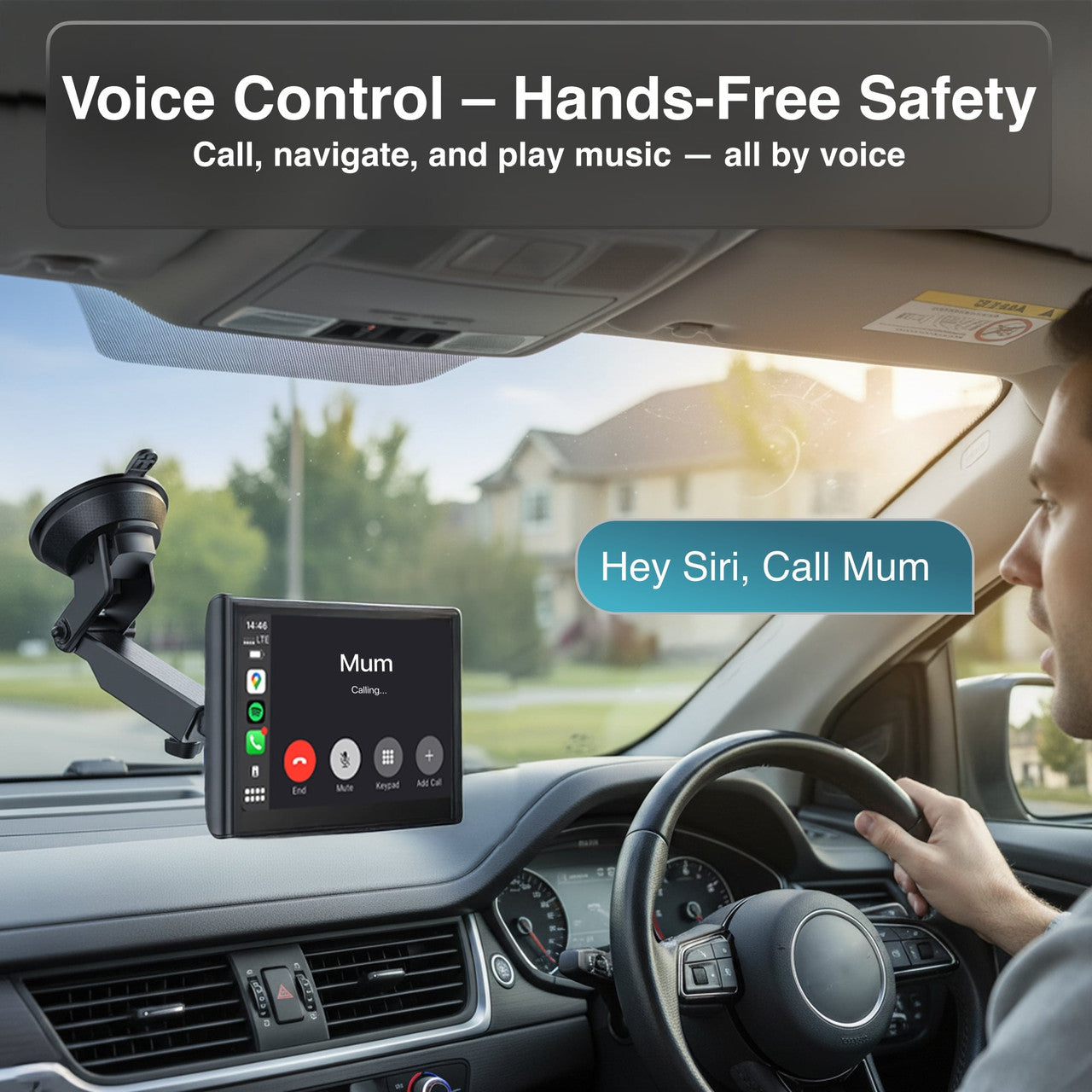 Laser Carplay Android Auto 7in Dual Camera Kit Navc-7dcp-199