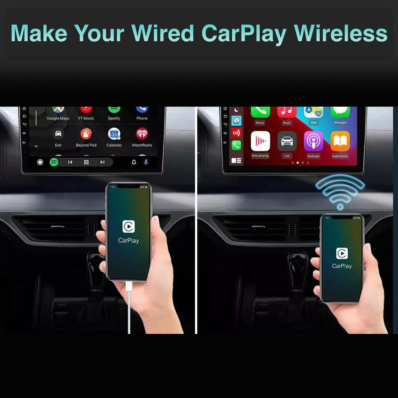 Laser Wireless Carplay Android Dongle USB-A/USB-C NAVC-WD25-649
