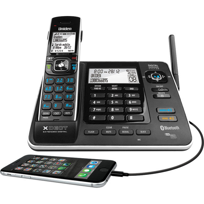 UNIDEN XDECT8355+3WP Long Range 4 Handset Cordless Phone System XDECT8355+3WP