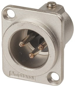Amphenol Chassis Mount D-Series panel mounted XLR plug