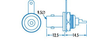 Socket BNC Panel Single Hole Mount PS0658