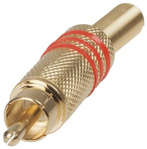 Plug RCA Metal Red Gold Series PP0236