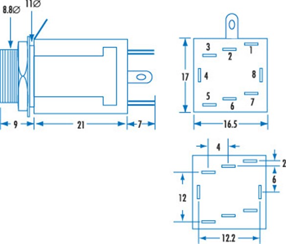 Socket 6.5mm Stereo Enclosed Insulated Switched PS0184