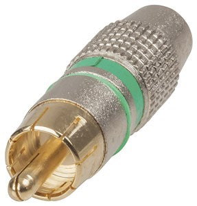 Plug RCA Metal Green Gold Series PP0235