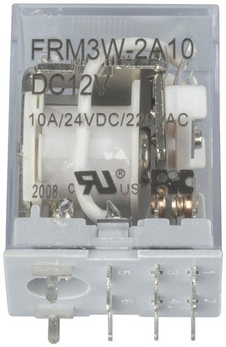 Relay 12VDC DPDT 10A 240VAC/24VDC Contacts SY4008
