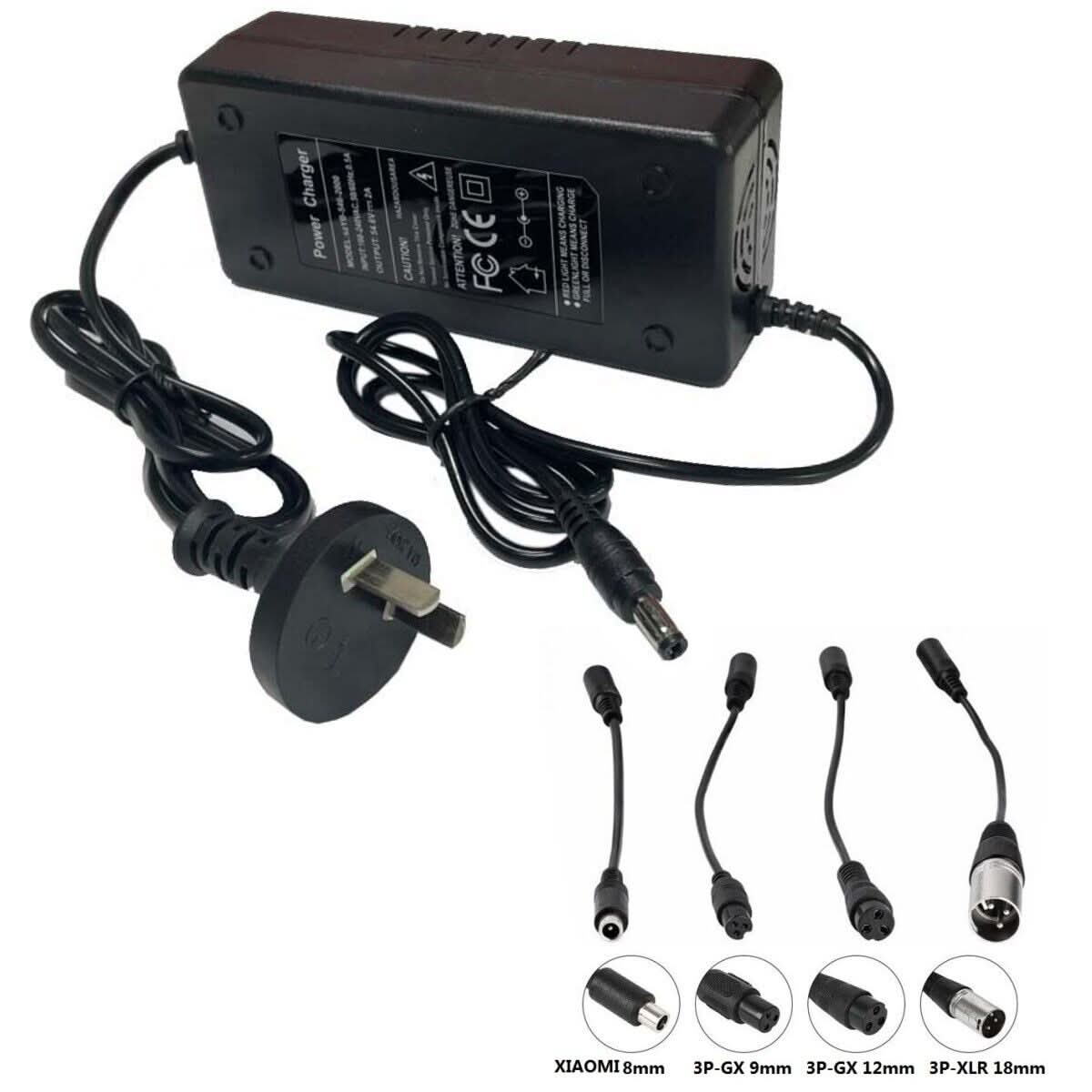 Mains Battery Charger E-scooters/bikes 54.6v 2a 5 In 1 CHEBIKE5IN154.6V
