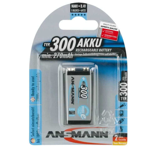 Battery Ansmann Rechargeable 9V NI-MH 300mah 5035453-BP1