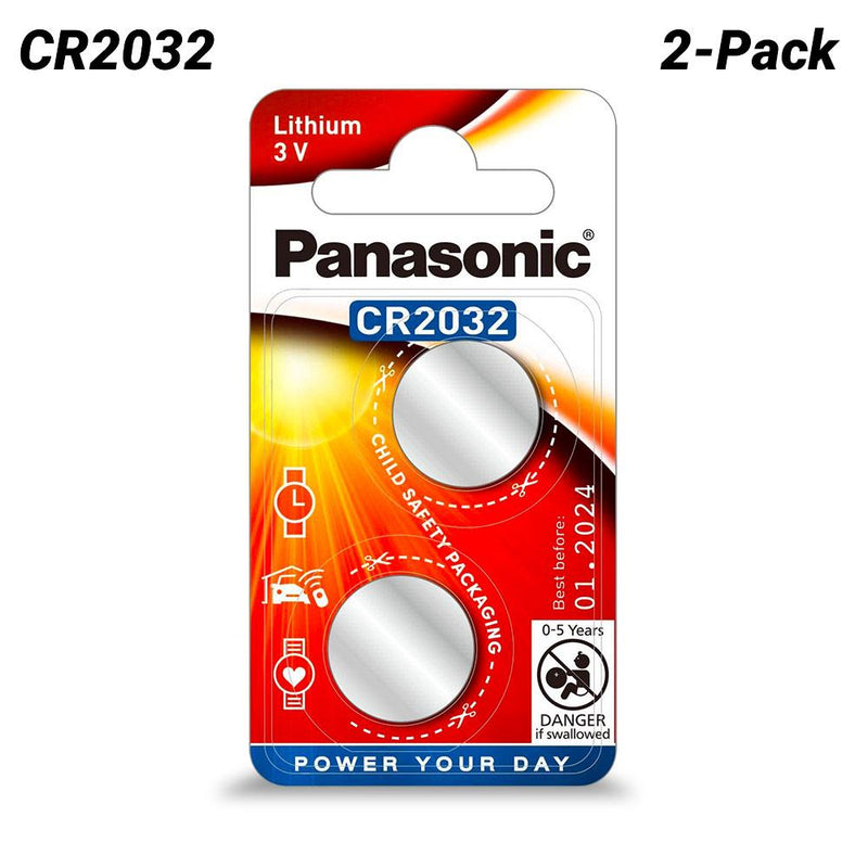 Button Cell Batteries 3v Lithium 2pk Panasonic CR2032-BP2(P)