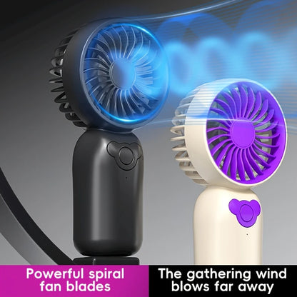 Fan Portable Rechargeable Mini - Usb Charging, Silent Operation, Mini Desktop Fan Black Purple KU1416279