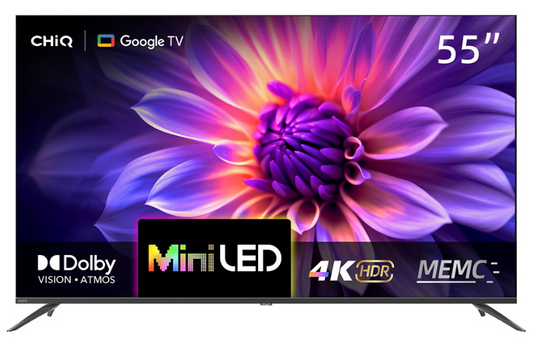Chiq 55" Qd-Mini LED 144hz Smart Tv Google 55M810N