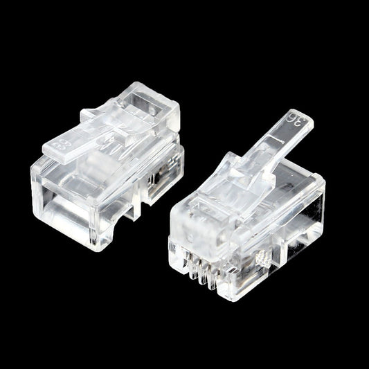 Plug RJ10 4p/4c Crimp Pk10 MOD4M