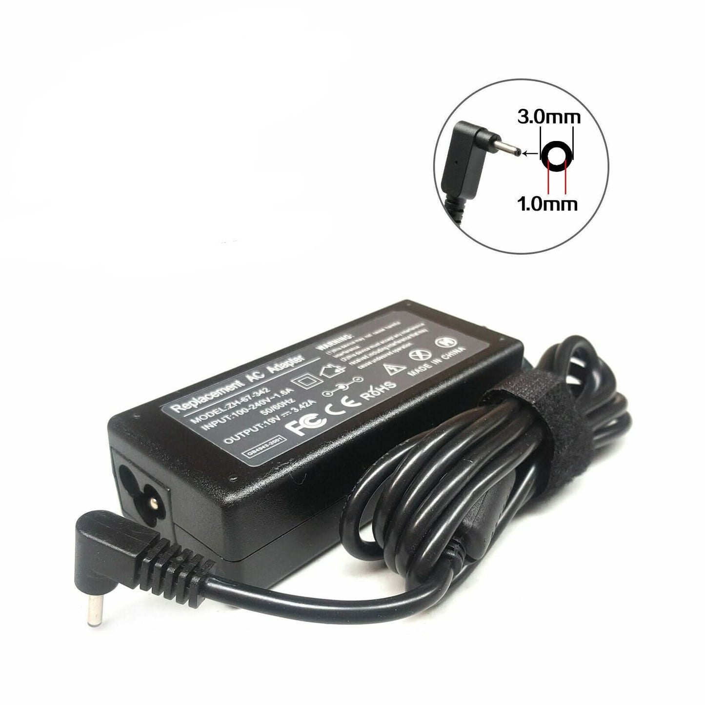 Mains Laptop Power Supply 19v 65w 3.42a 3mm X 1.1mm CH3.01.165W
