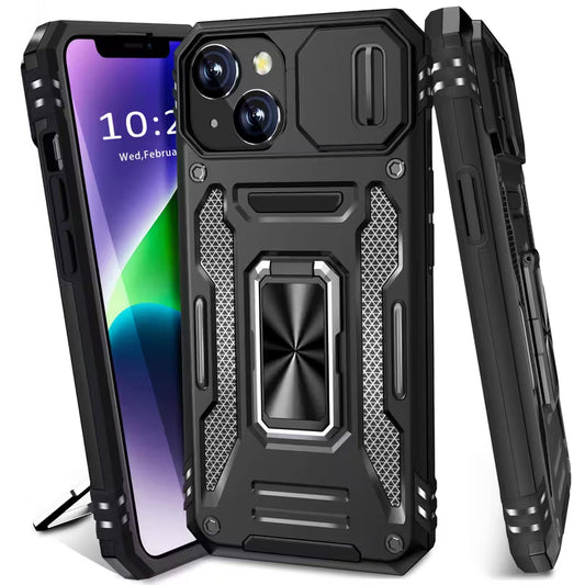 Iphone 15 Shockproof Case With 360° Holder Black LH1073258/B15