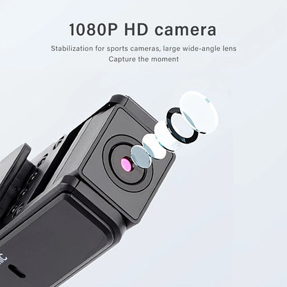 Camera Body-worn 1080p Voice/action, Auto Focus, 180° Rotatable Lens Night Vision DU768574