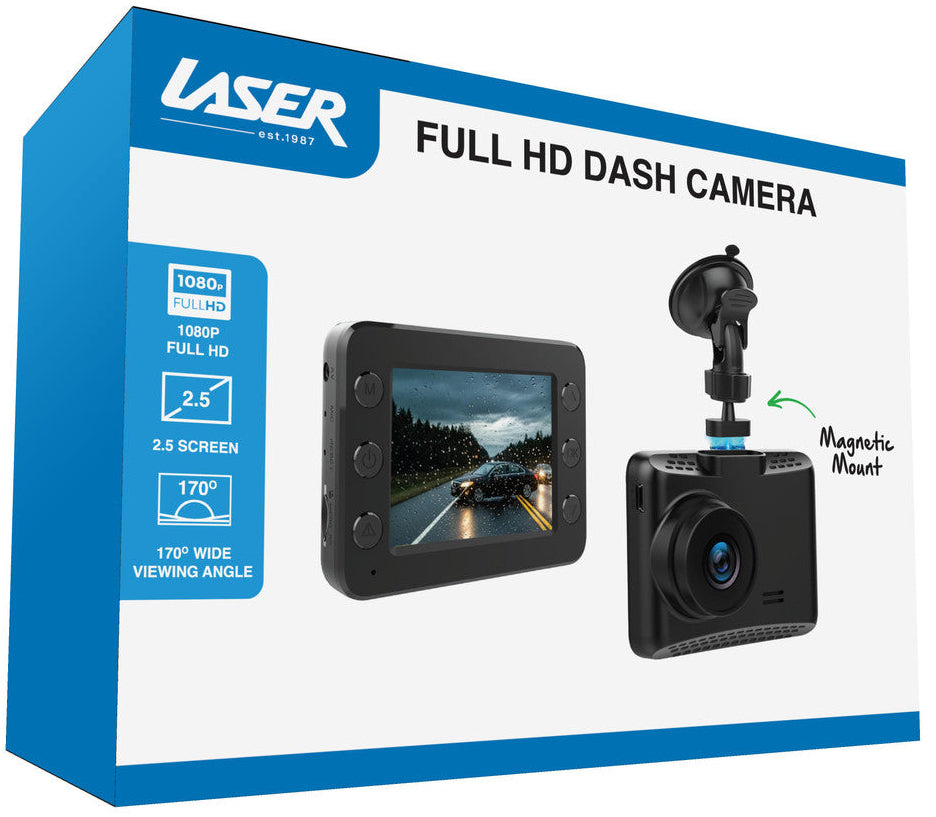 Laser Dash Cam FHD 2.5in NAVC-FH25-748