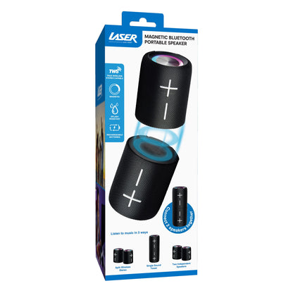 Laser Magnetic Bluetooth Pill Speaker Black SP-MA10BK-557