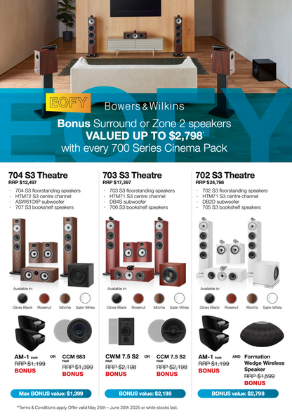 Bowers & Wilkins 704 S3 Cinema Bundle