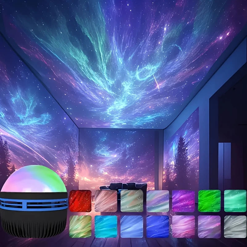Lamp Northern Lights Projection Sound Activated Remote Control BC1377309