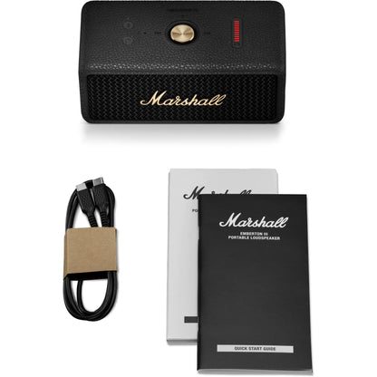 Marshall Emberton III Portable Bluetooth Speaker Black & Brass 254086