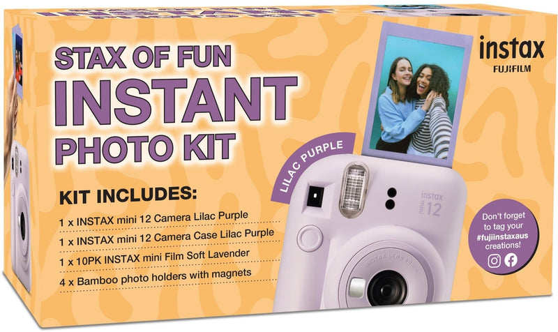 Fuji Instax Mini 12 Lilac Purple Camera Bundle 88413