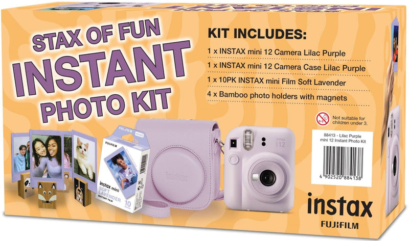 Fuji Instax Mini 12 Lilac Purple Camera Bundle 88413