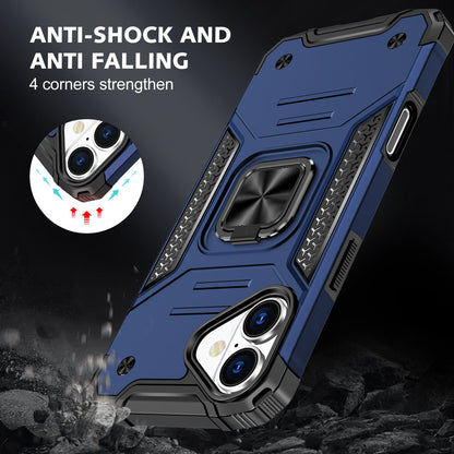 iPhone 16 Shockproof Heavy Duty Case Ring Holder Black IPH16P29BK