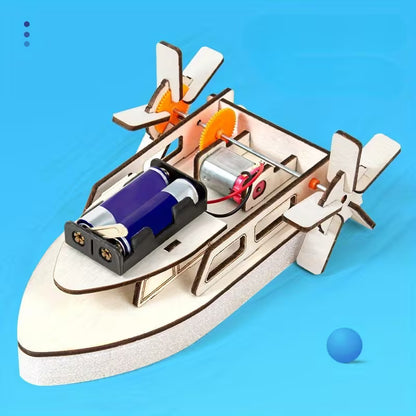 Wooden Kit - 3D Paddle Boat JC4502874