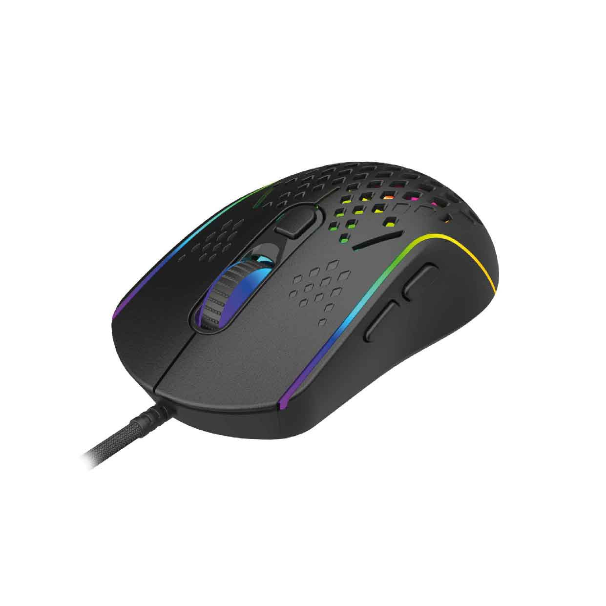 LASER Wired Gaming RGB Mouse Black 12800 DPI MSE-M1210-BK