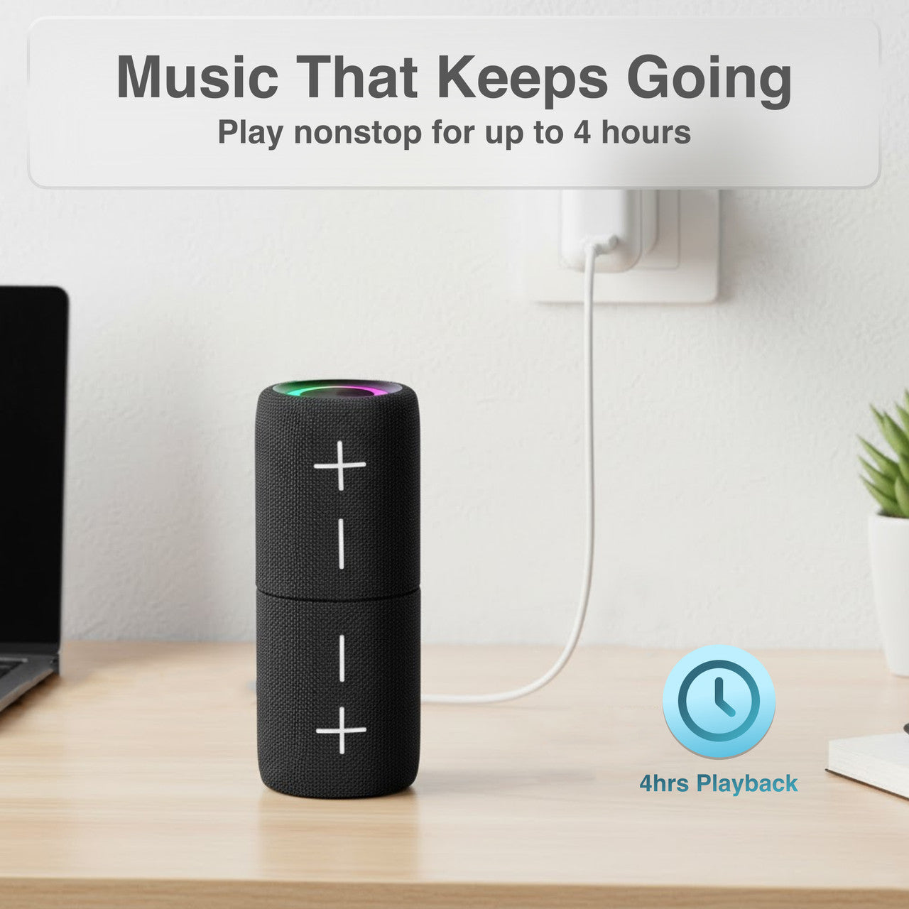 Laser Magnetic Bluetooth Pill Speaker Black SP-MA10BK-557