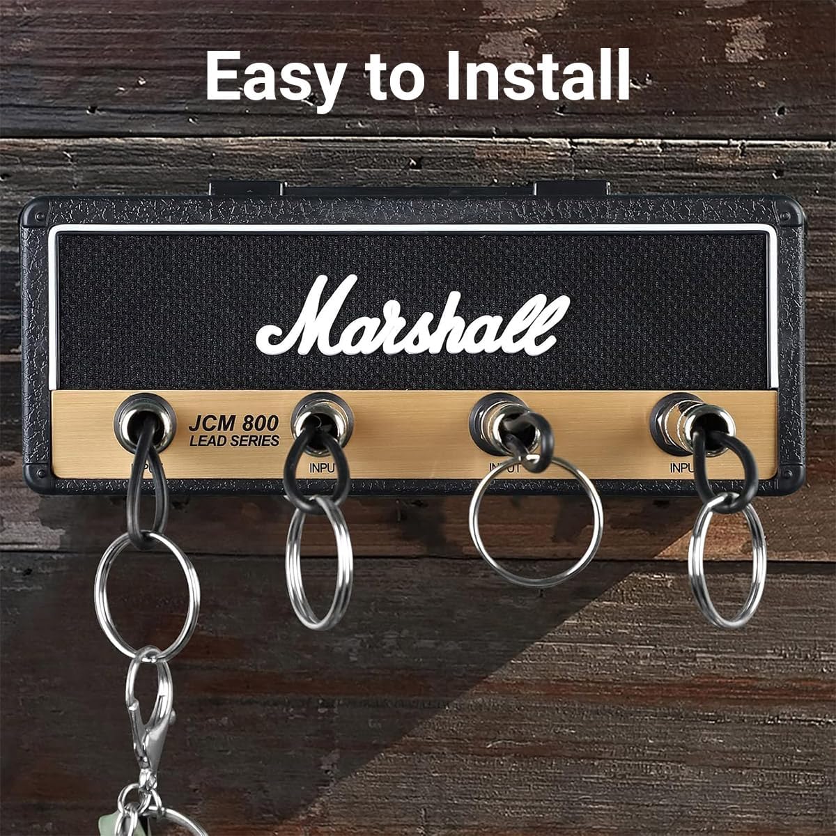 Marshall Retro Key Storage Rack, Wall-mounted Audio Guitar Key Holder, With 4 Guitar Plug Key Rings CH1604822