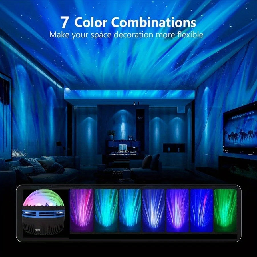 Lamp Northern Lights Projection Sound Activated Remote Control BC1377309