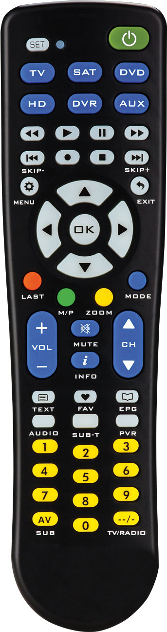 Universal Remote Control Learning / 6 in 1 Pre-Programmed  A1012A