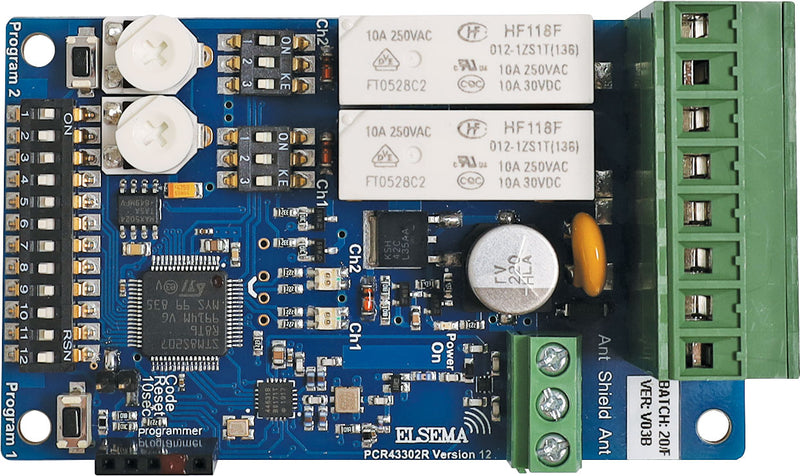 PCR43302R 433Mhz 2 Channel Receiver A1027A