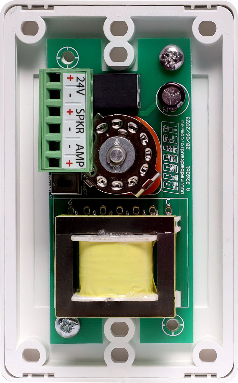 Attenuator Volume Control 10W 100V Line - Vert. Clipsal Plate A2246A