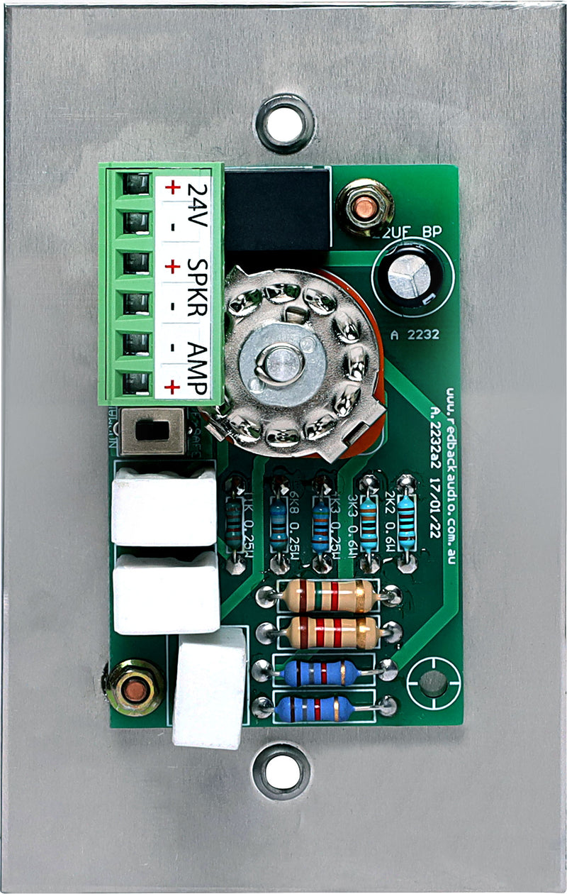 Attenuator Volume Control 10W 100V Line - Vert. Stainless Steel A2260SS