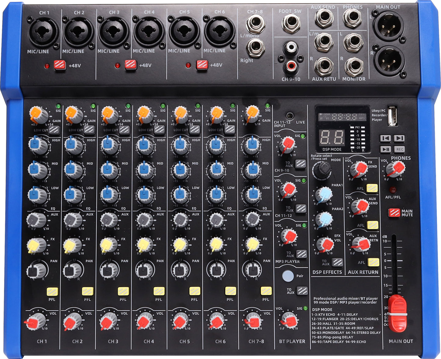 Mixing Desk 14 Channel With Bluetooth A2655