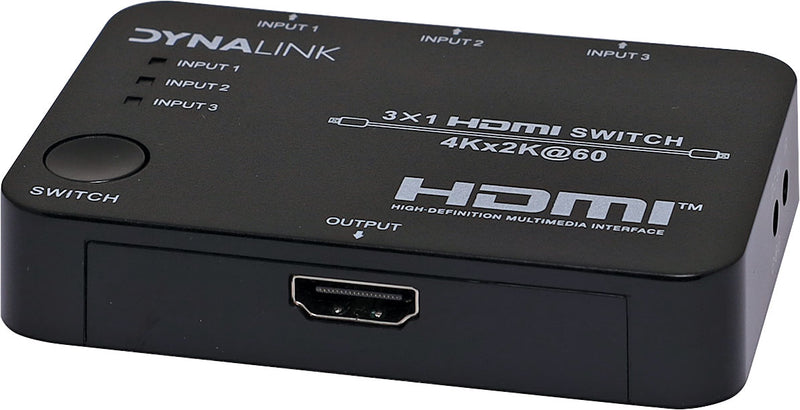 HDMI 3 Way Switcher V2.0 4K With Remote Control A3087C